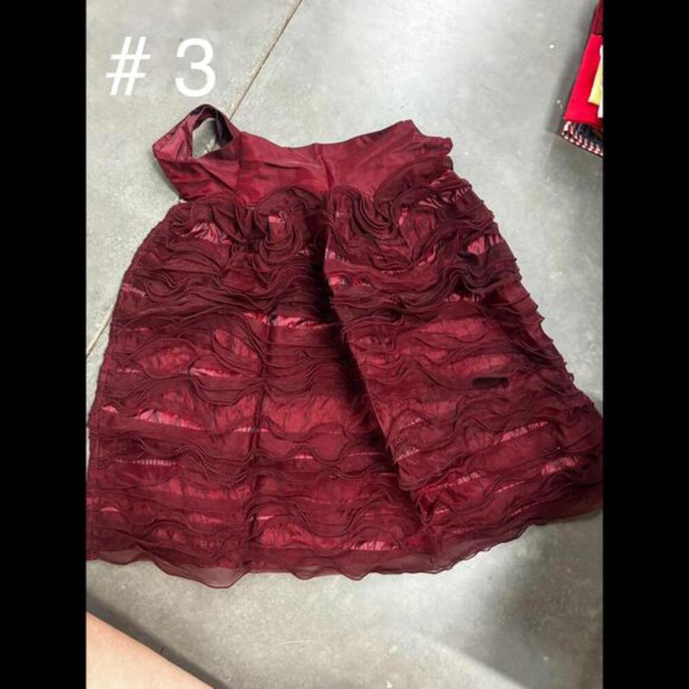 Elegant Ruffled Burgundy Kitchen APRON Holidays
